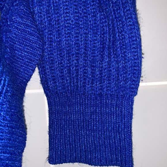 Bright Blue Oversized Sweater - Picture 6 of 12